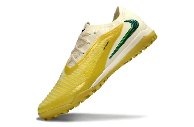 Nike Jaune Vert Gripknit Upper Ribbed Midfoot Cage Turf Chaussures de football 3