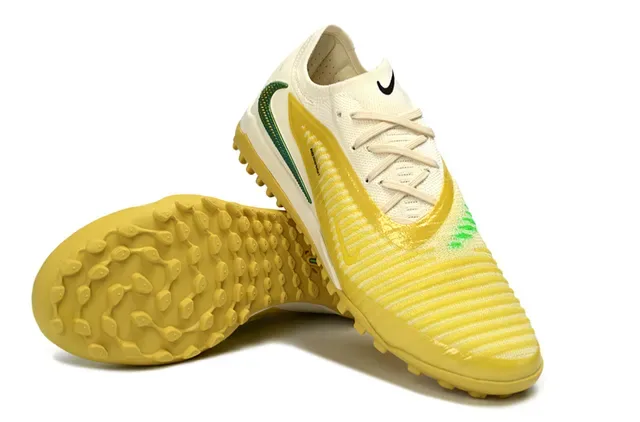 Nike Jaune Vert Gripknit Upper Ribbed Midfoot Cage Turf Chaussures de football 4