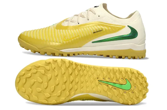 Nike Jaune Vert Gripknit Upper Ribbed Midfoot Cage Turf Chaussures de football 6