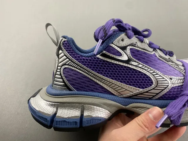 Nike Zoom 2K Purple Silver Layered Synthetic Cage Mesh Upper Chunky Sneakers 2