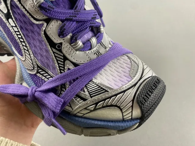 Nike Zoom 2K Purple Silver Layered Synthetic Cage Mesh Upper Chunky Sneakers 3