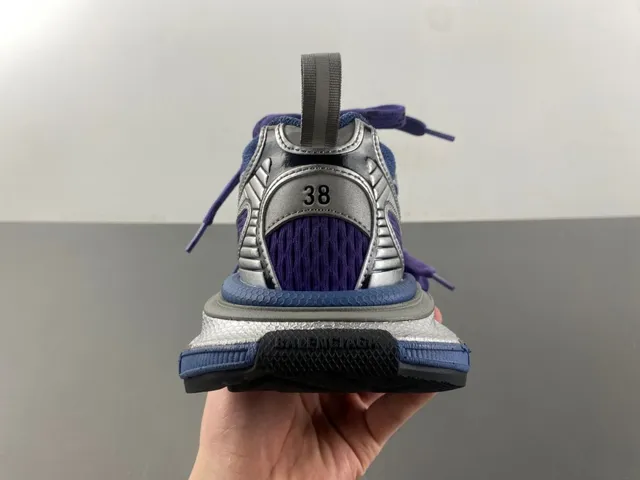 Nike Zoom 2K Purple Silver Layered Synthetic Cage Mesh Upper Chunky Sneakers 4