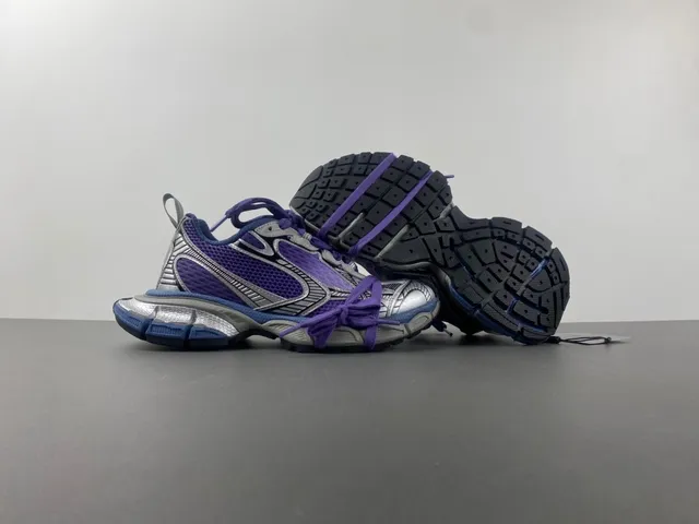 Nike Zoom 2K Purple Silver Layered Synthetic Cage Mesh Upper Chunky Sneakers 12