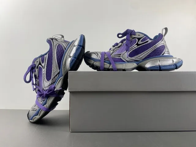 Nike Zoom 2K Purple Silver Layered Synthetic Cage Mesh Upper Chunky Sneakers 14