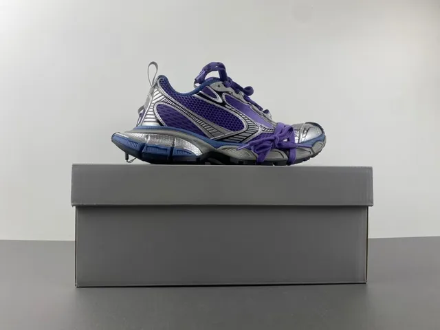 Nike Zoom 2K Purple Silver Layered Synthetic Cage Mesh Upper Chunky Sneakers 15