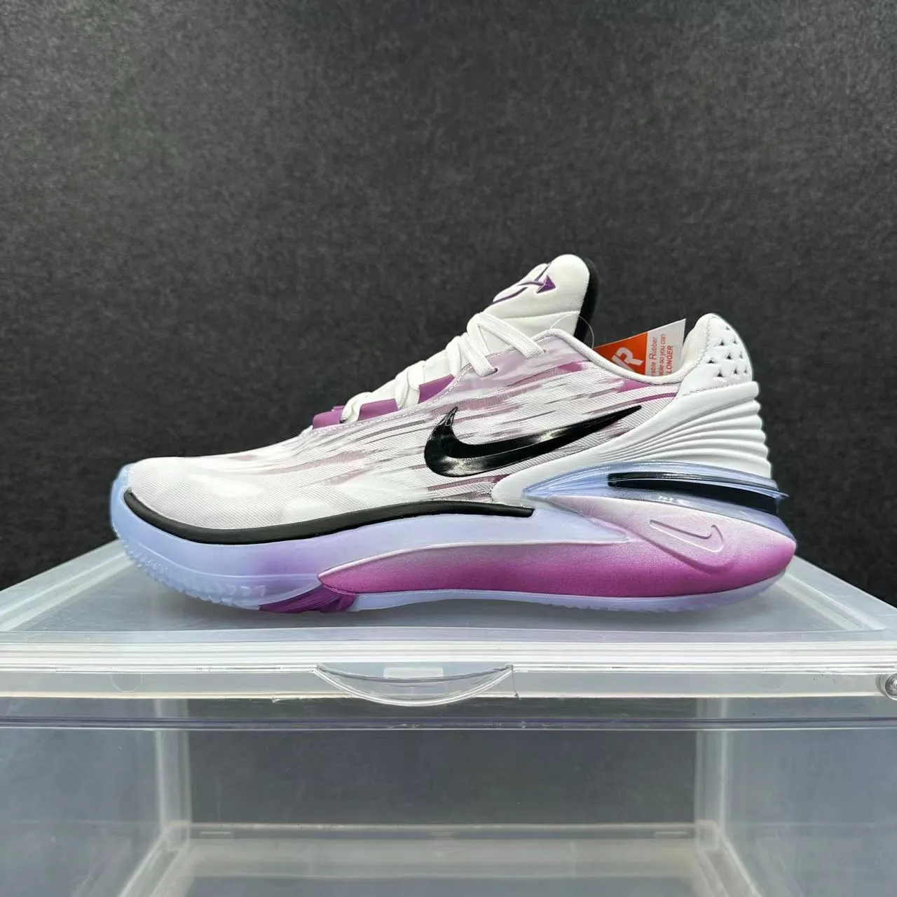 Nike Zoom GT Cut White Purple Black Basketball Shoes 2