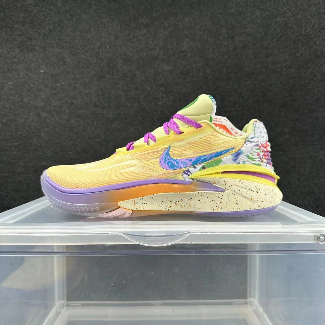 Nike Zoom GT Cut Yellow Purple Multicolor Basketball Shoes 2
