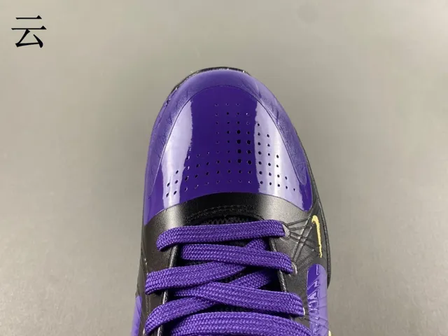 Nike Zoom Kobe 5 Purple Black Gold Basketball Shoes 5