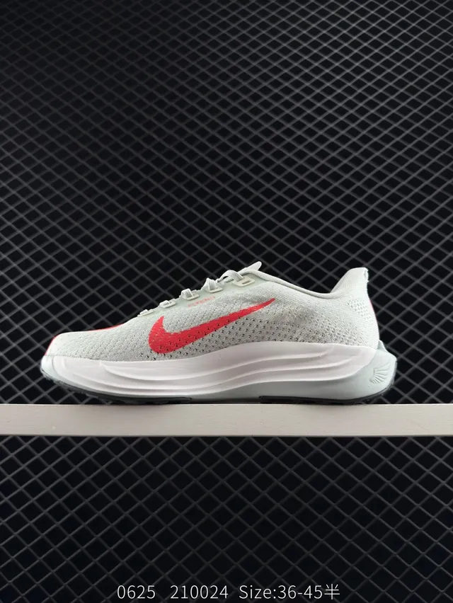 Nike ZoomX Gray Red Knit Upper Running Shoes 5