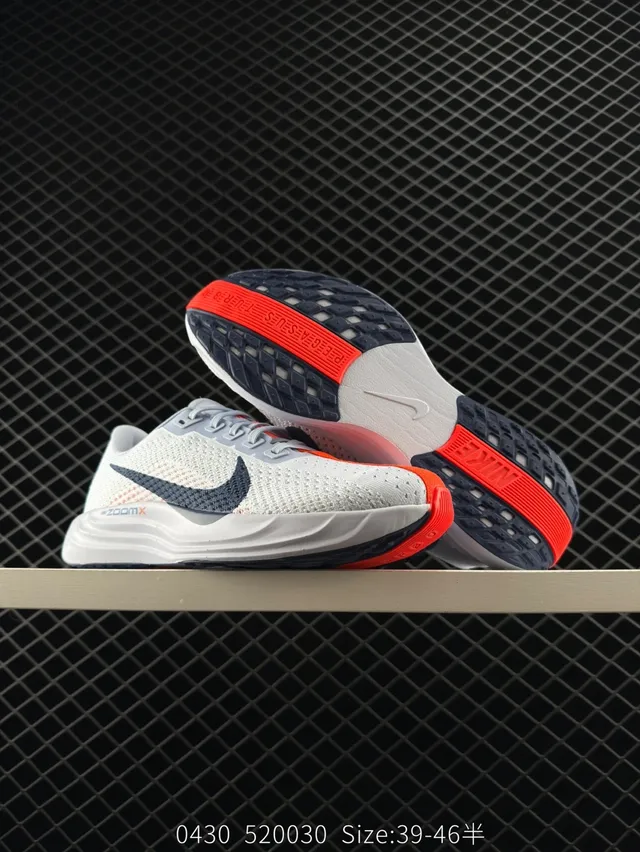 Nike ZoomX White Navy Red Running Shoes 3