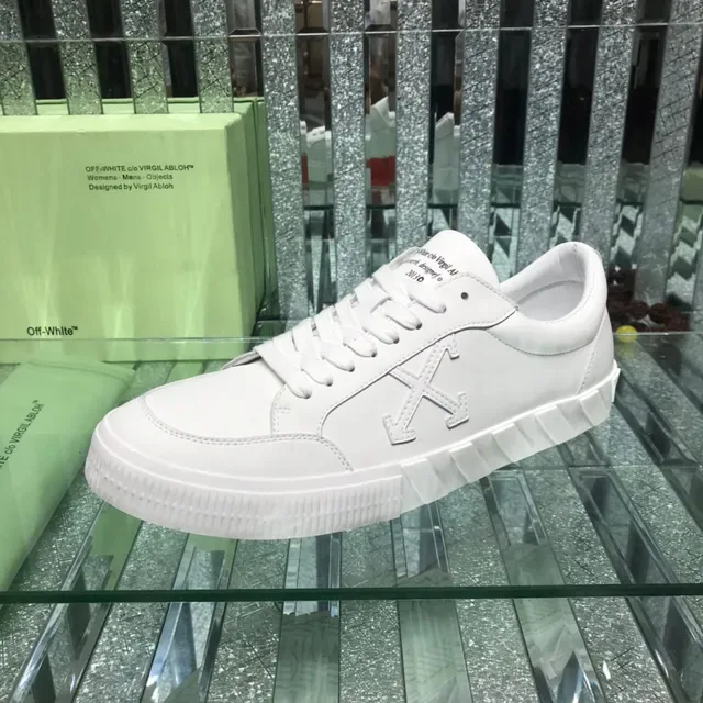 Off-White Arrow Low Top Branco Vermelho Estilo de Vida Industrial Tênis 5