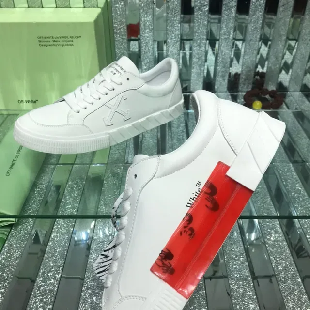 Off-White Arrow Low Top Branco Vermelho Estilo de Vida Industrial Tênis 6