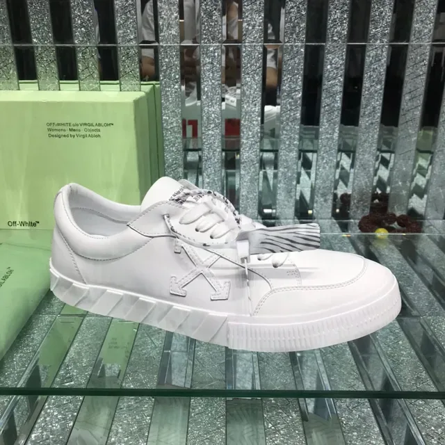 Off-White Arrow Low Top Branco Vermelho Estilo de Vida Industrial Tênis 9