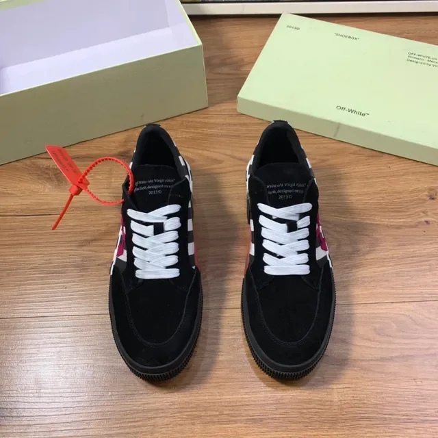 Off-White Arrow Stripe أسود أبيض أحمر Lifestyle Sneakers 9