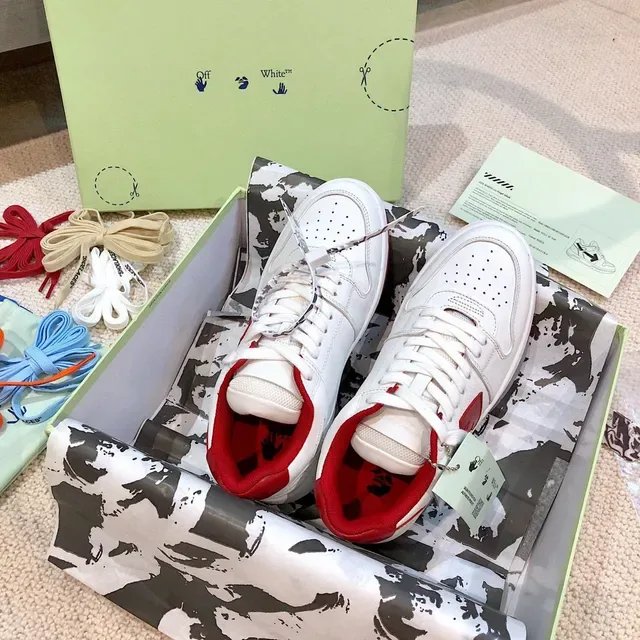 Off-White Arrow White and Red Lifestyle Sneakers 9