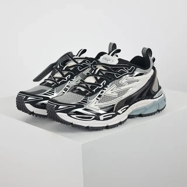 Off-White Solado Preto Overlay Jaula Angular Tênis Chunky 2