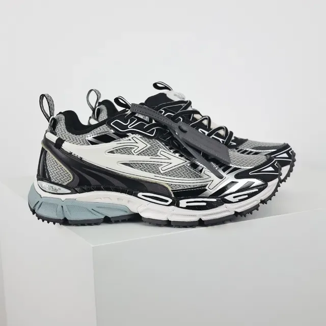 Off-White Solado Preto Overlay Jaula Angular Tênis Chunky 3