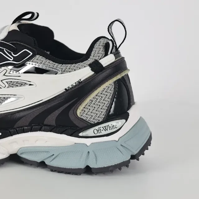 Off-White Solado Preto Overlay Jaula Angular Tênis Chunky 4