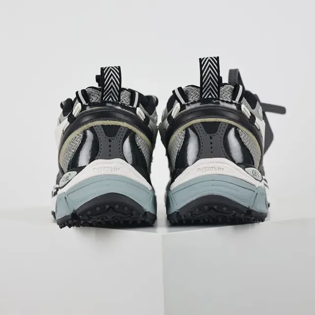 Off-White Solado Preto Overlay Jaula Angular Tênis Chunky 8