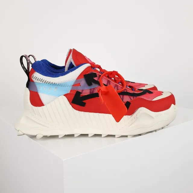 Off-White ODSY-1000 Red White Blue Chunky Sneakers 3