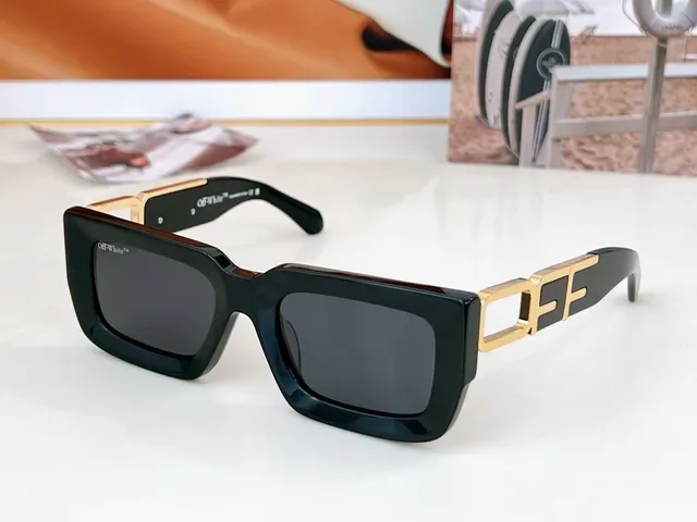 Off-White Rectangular Translucent Beige Sunglasses 4