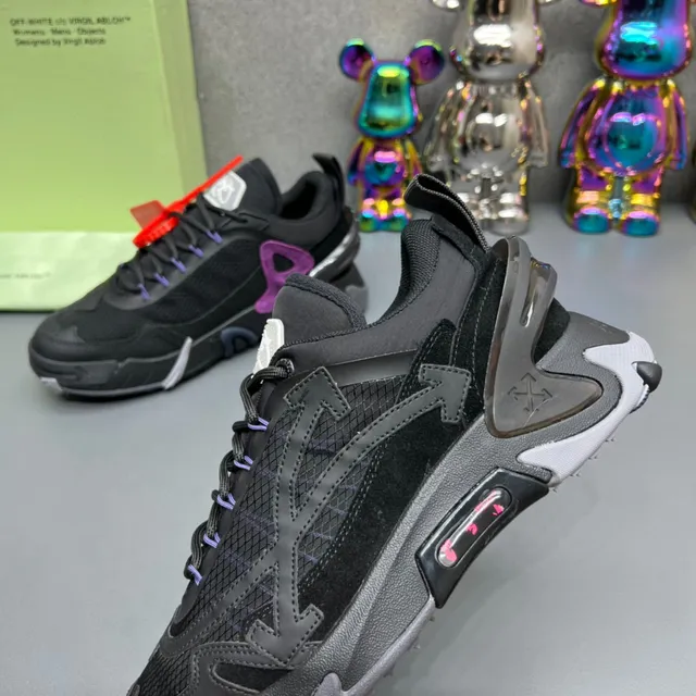 Off-White Runner Black Gray Chunky Sneakers 5
