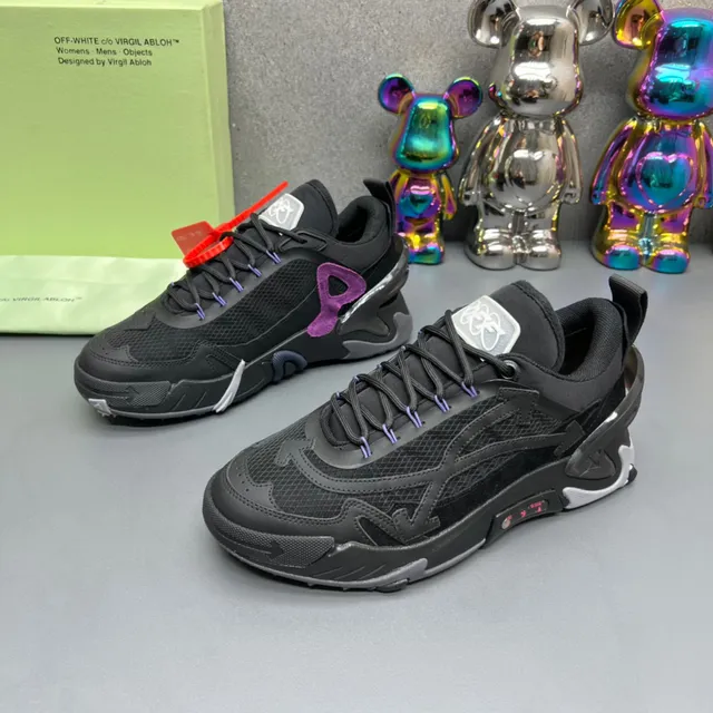 Off-White Runner Black Gray Chunky Sneakers 8