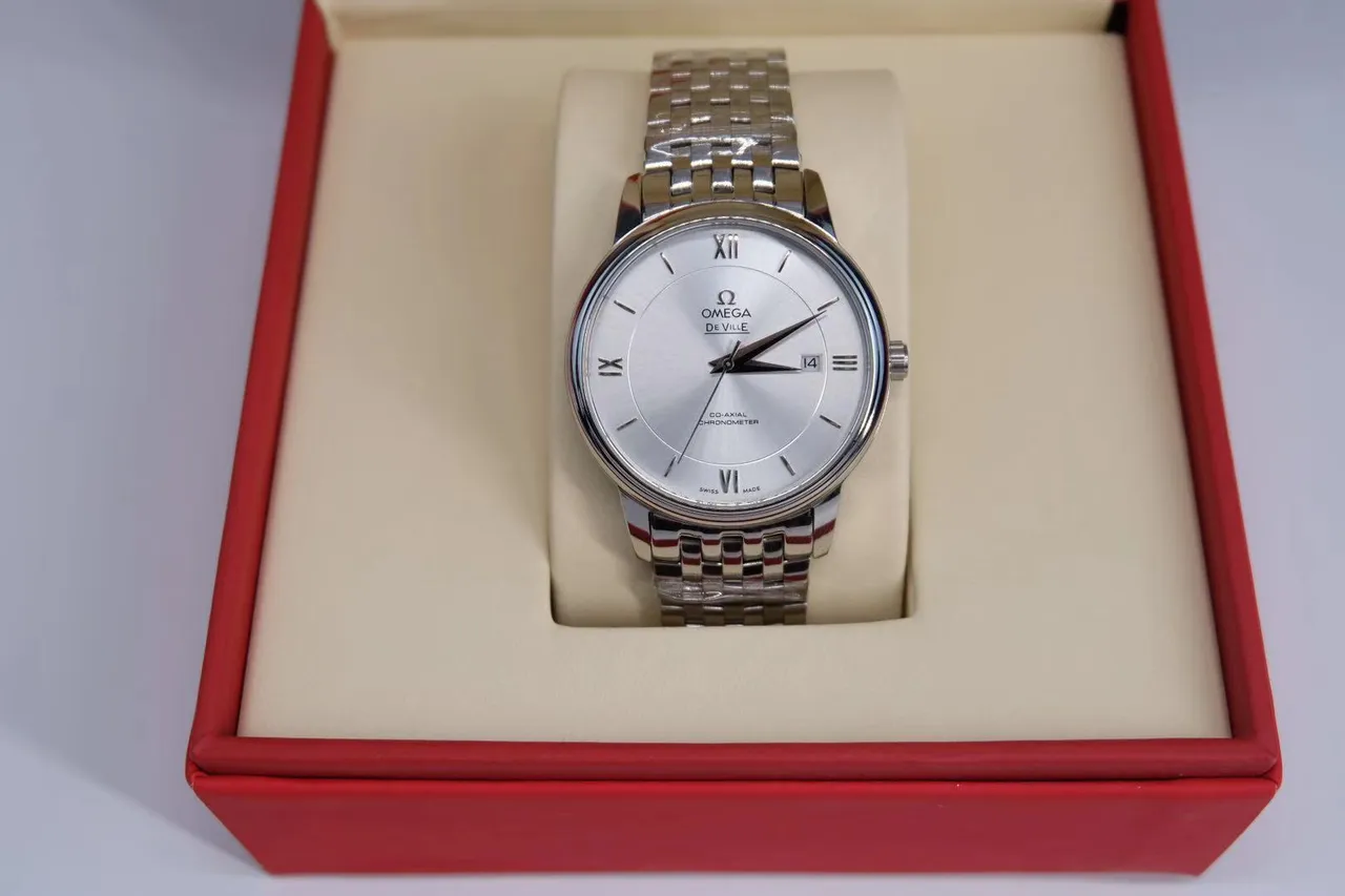 Omega De Ville Co-Axial Chronometer Silver Dial Mechanical Watch 3