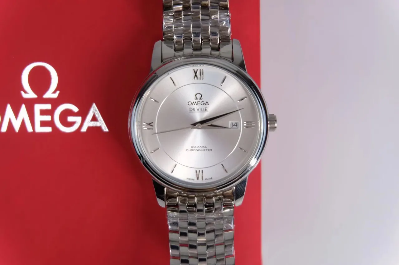 Omega De Ville Co-Axial Chronometer Silver Dial Mechanical Watch 8