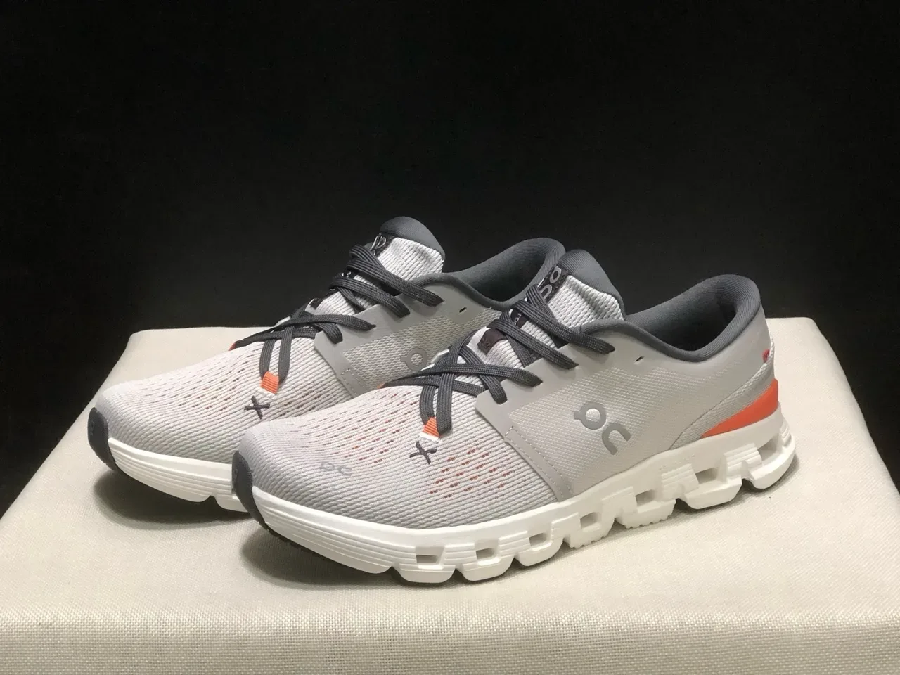 On Cloud Pink Knit Lifestyle Sneakers 7