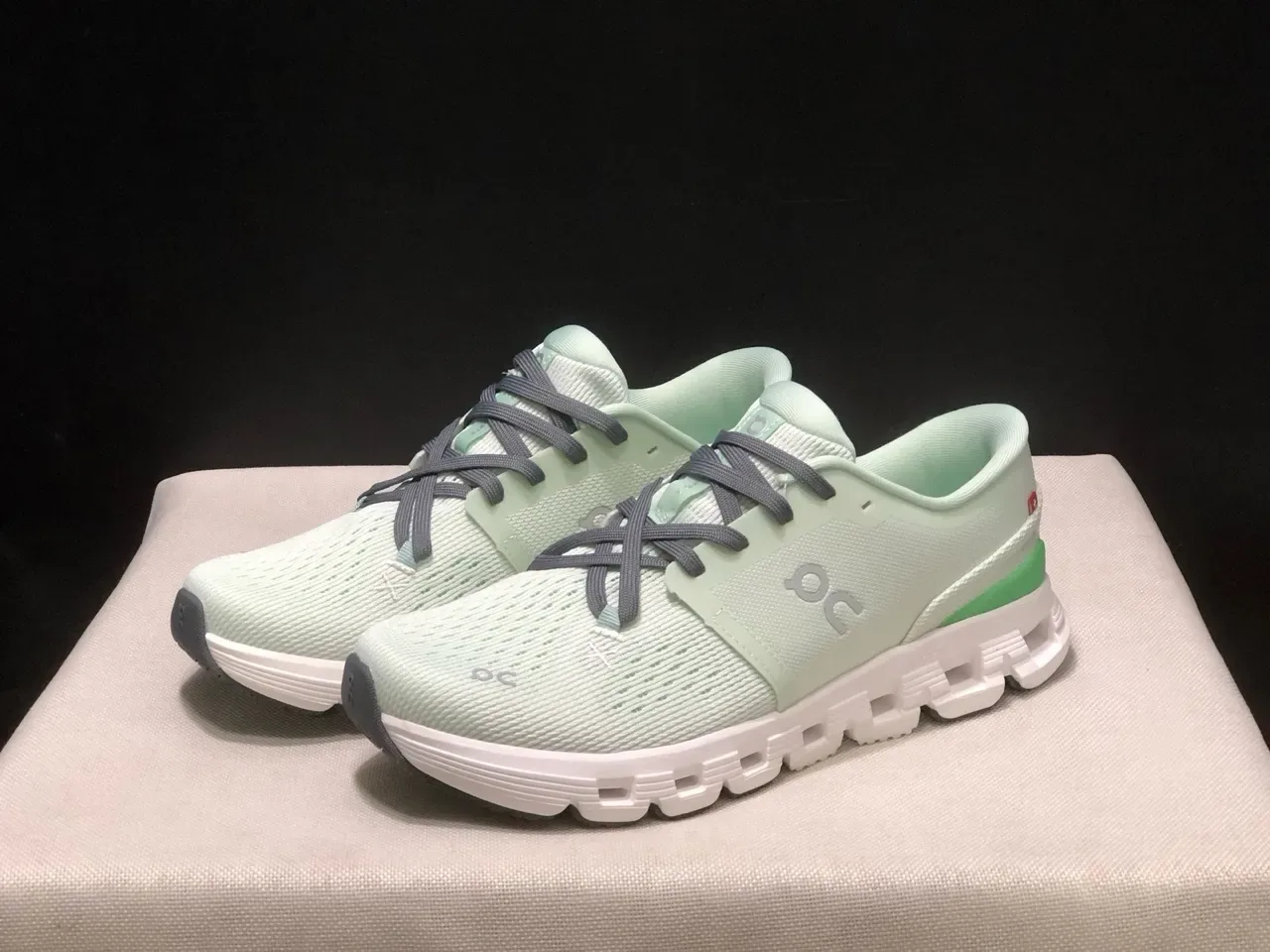On Cloud Pink Knit Lifestyle Sneakers 8