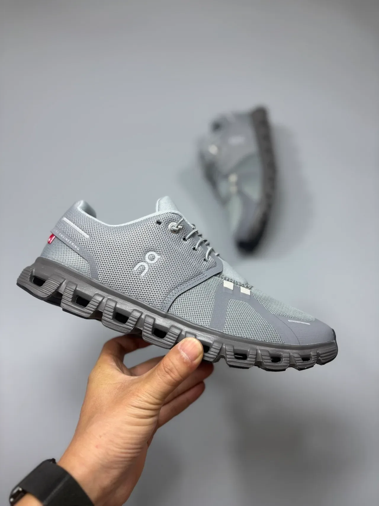 On Cloudmonster gris zapatillas lifestyle 5