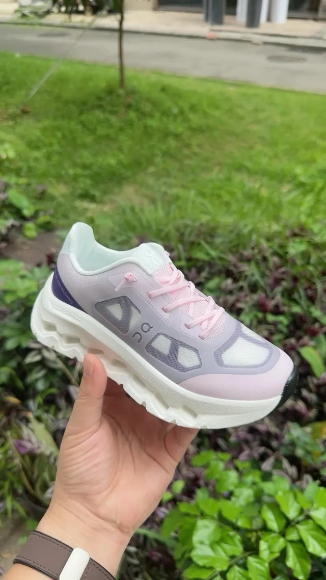 On Cloudmonster White Gray Green Chunky Sneakers 11