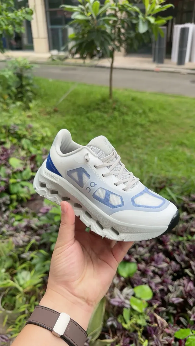 On Cloudmonster White Gray Green Chunky Sneakers 17