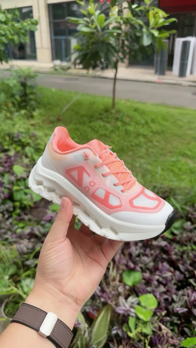 On Cloudmonster White Gray Green Chunky Sneakers 18