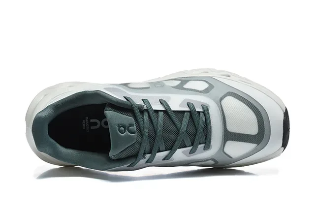 On Cloudmonster White Green Cloudtec Midsole Engineered Mesh Upper Sneakers 3