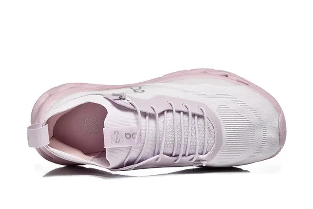 On Cloudmonster White Pink Running Shoes 2