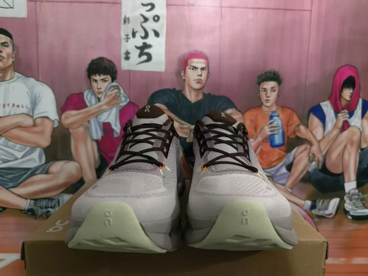 On CloudTecPhase Light Gray and Brown Lifestyle Sneakers 4
