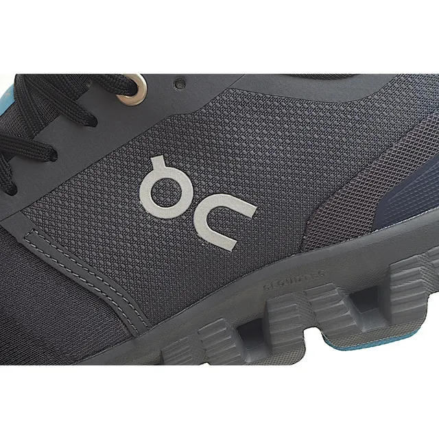 On Gray Blue Engineered Mesh Upper Segmented CloudTec Midsole Running Shoes 3