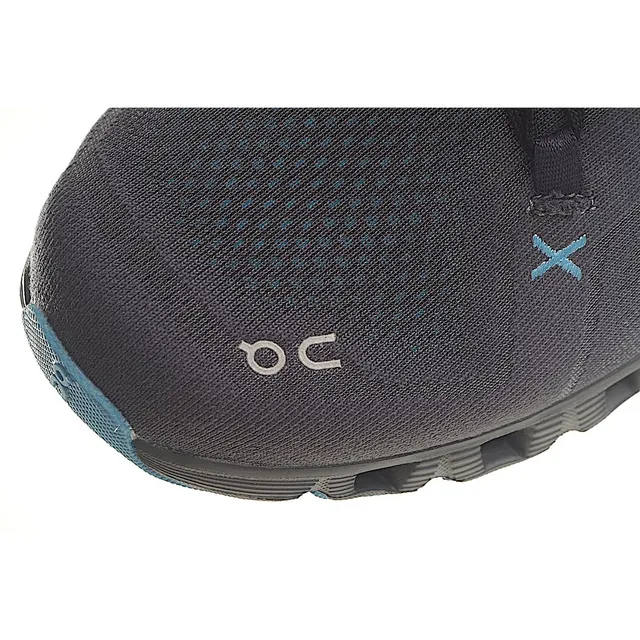 On Gray Blue Engineered Mesh Upper Segmented CloudTec Midsole Running Shoes 8