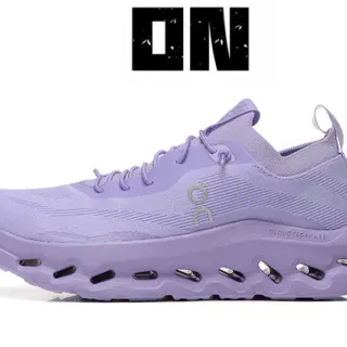 On بنفسجي رمادي محبوك العلوي Open-Cell CloudTec Midsole أحذية جري
