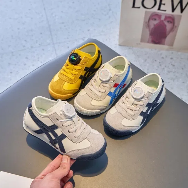 Onitsuka Tiger White Navy Low-Top Runner Suede And Mesh Upper Lifestyle Sneakers 5