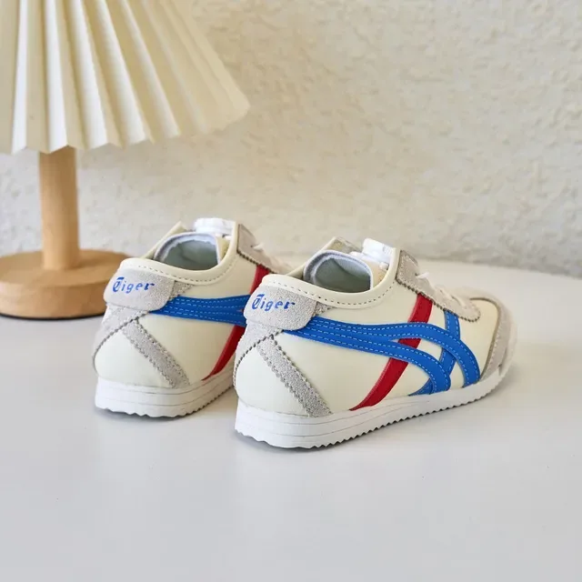Onitsuka Tiger White Navy Low-Top Runner Suede And Mesh Upper Lifestyle Sneakers 18
