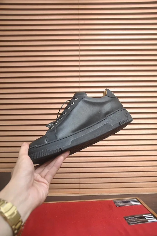 Philipp Plein Zapatillas Lifestyle de Cuero Negro con Logo Hexagonal de Plataforma 5