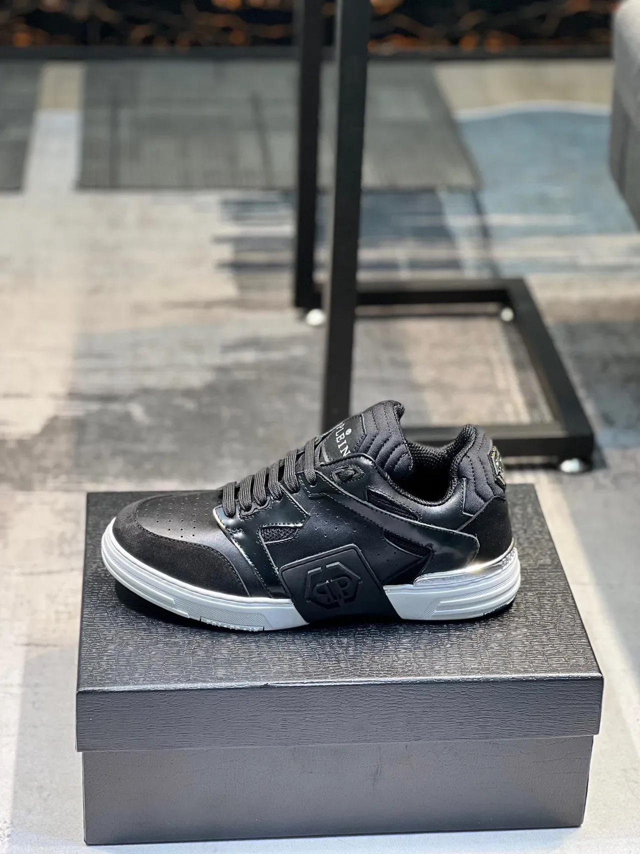 Philipp Plein Black Perforated Toe Lifestyle Sneakers 2