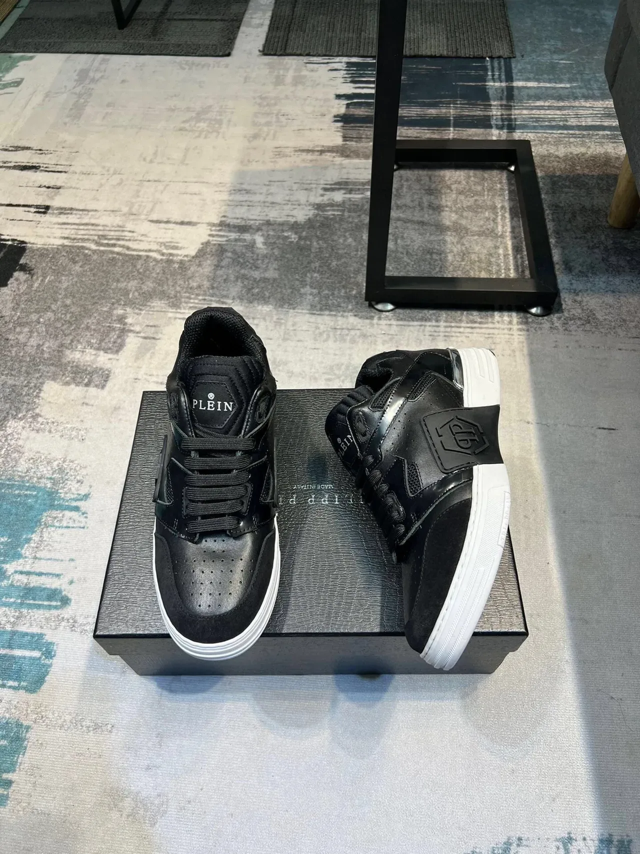 Philipp Plein Black Perforated Toe Lifestyle Sneakers 7