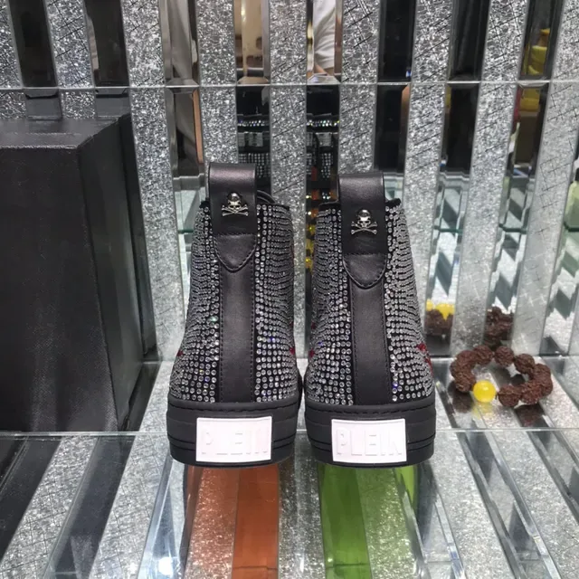 Philipp Plein Crystal Flame chaussures lifestyle à lacets hautes 3