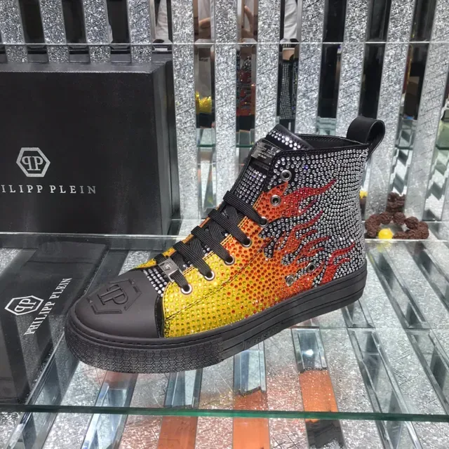 Philipp Plein Crystal Flame chaussures lifestyle à lacets hautes 4