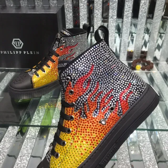 Philipp Plein Crystal Flame chaussures lifestyle à lacets hautes 5