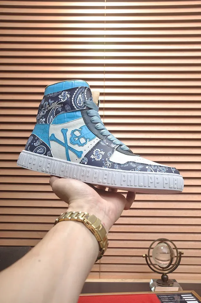 Philipp Plein Tênis Lifestyle High Top com Patchwork Caveira 2